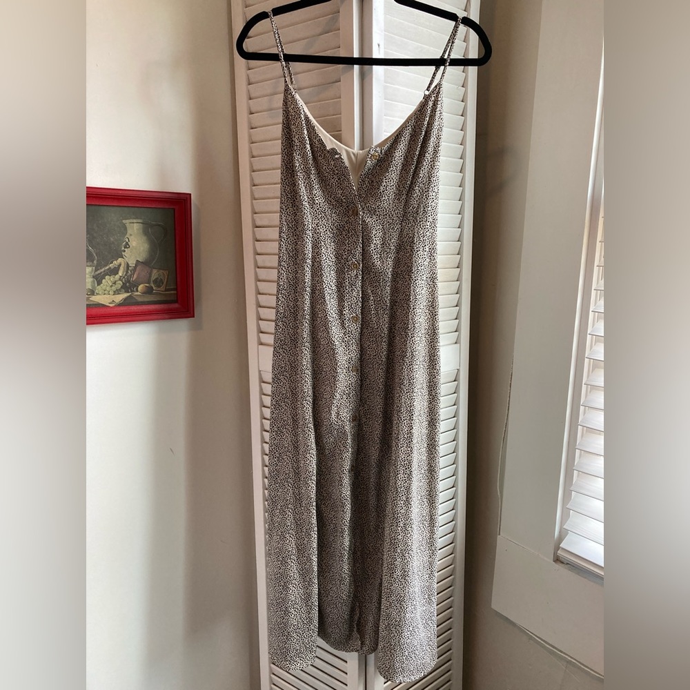 Midi length printed dress